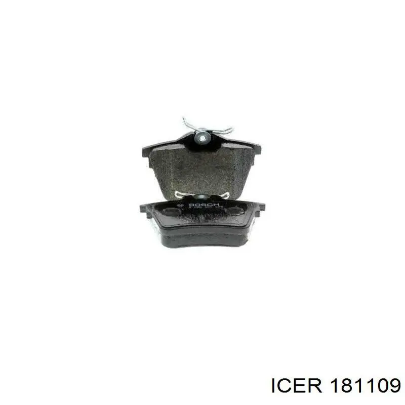 181109 Icer колодки гальмові задні, дискові