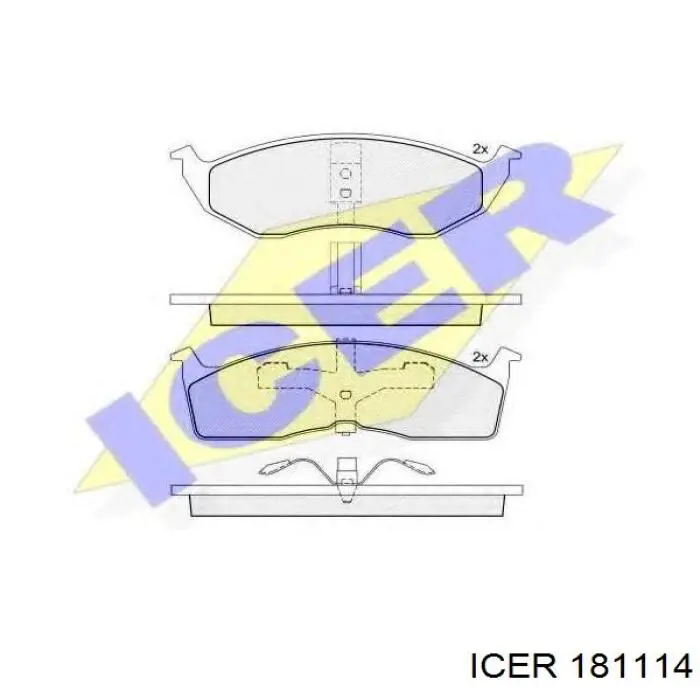 Задні гальмівні колодки 181114 Icer