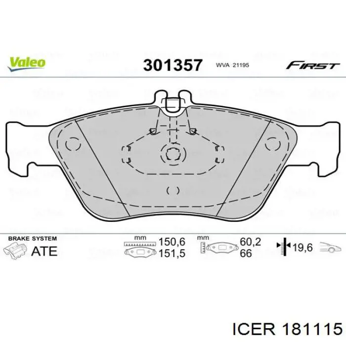 Гальмівні колодки Icer 181115 ціна, від 23.91 USD