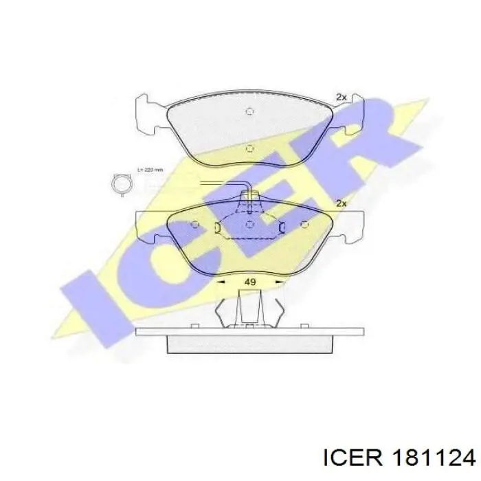 Гальмівні колодки Icer 181124 ціна, від 18.59 USD