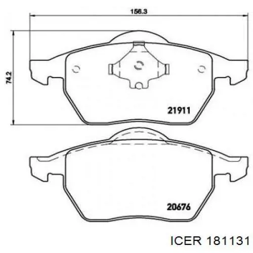 181131 Icer Передні гальмівні колодки