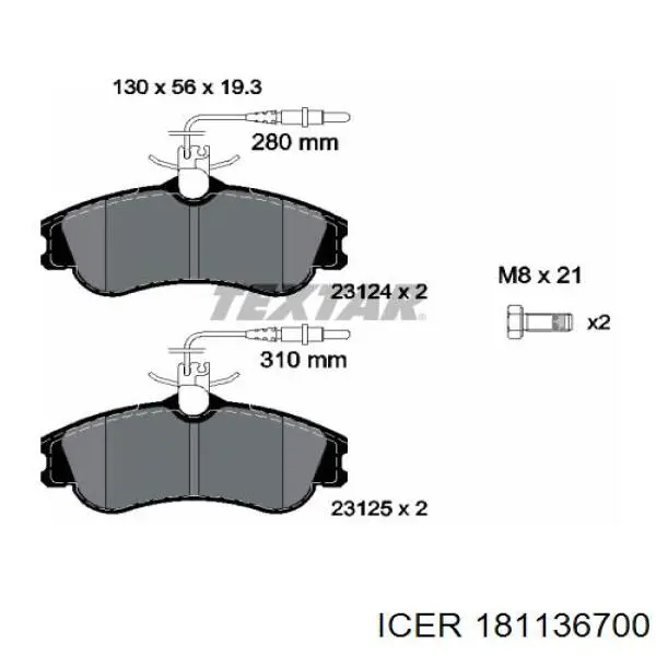 Гальмівні колодки Icer 181136700 ціна, від 20.89 USD