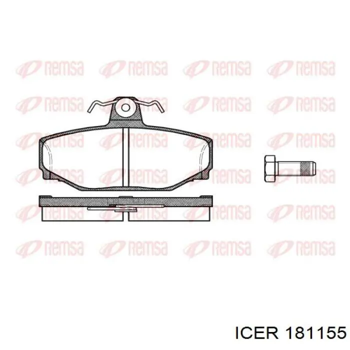 Колодки гальмові задні, дискові 181155 Icer