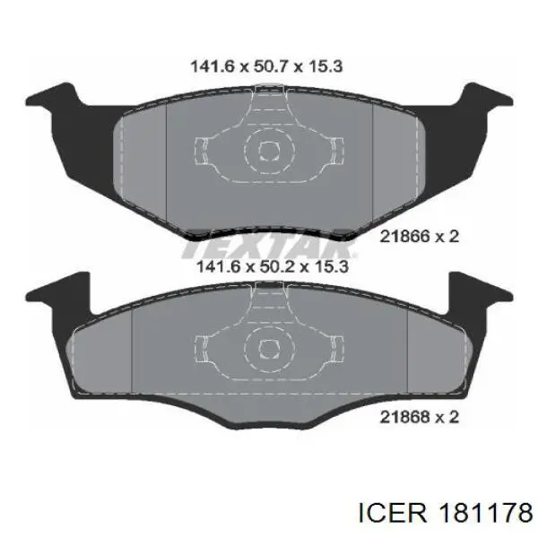 Гальмівні колодки Icer 181178 ціна, від 16.60 USD