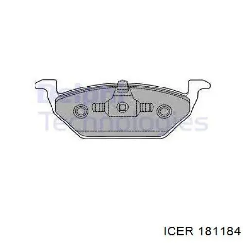 Купити 181184 Icer Колодки гальмівні передні, дискові