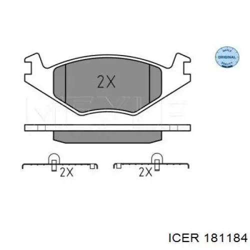 Тормозні колодки Icer 181184
