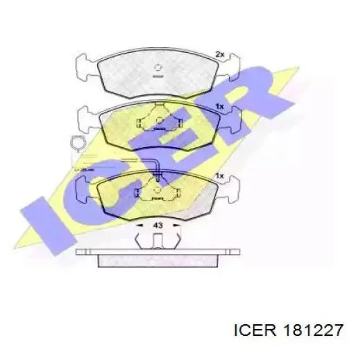 181227 Icer Передні гальмівні колодки