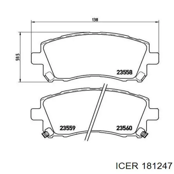 Гальмівні колодки Icer 181247 ціна, від 21.88 USD