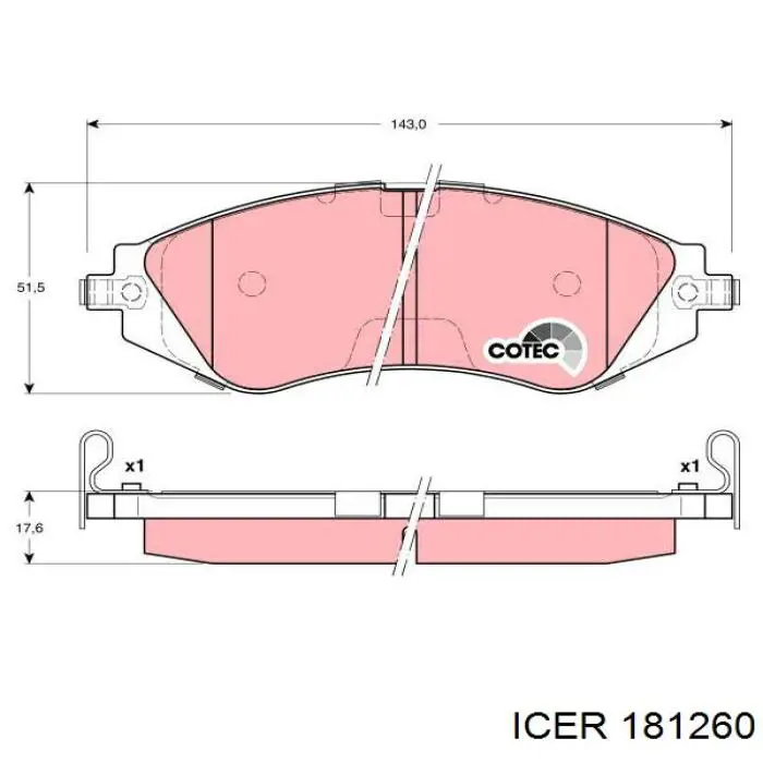 Гальмівні колодки Icer 181260 ціна, від 18.73 USD