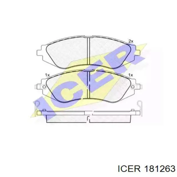 181263 Icer колодки гальмівні передні, дискові