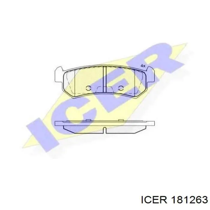 Передні тормозні колодки 181263 Icer