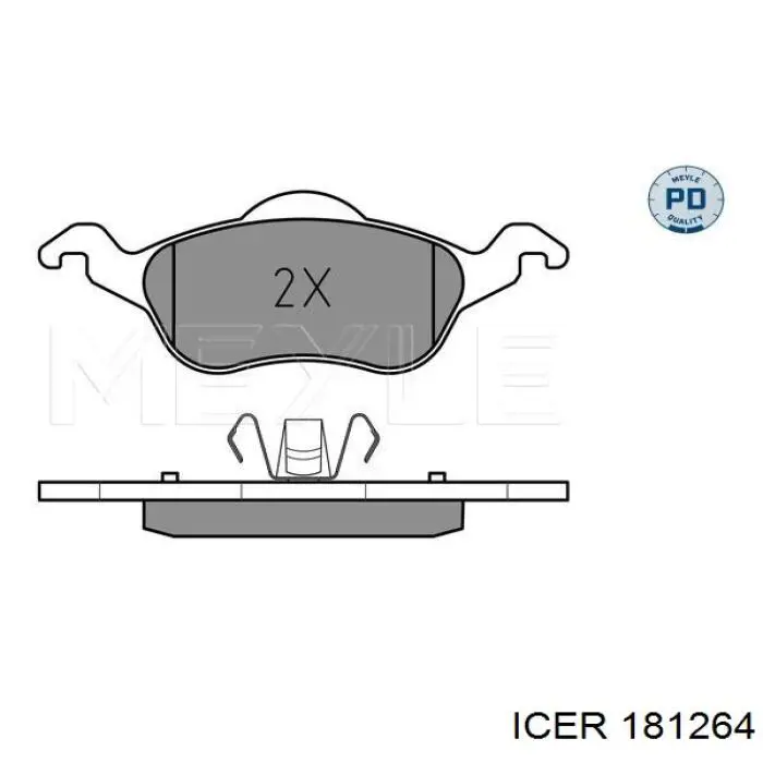 Гальмівні колодки Icer 181264 ціна, від 19.87 USD