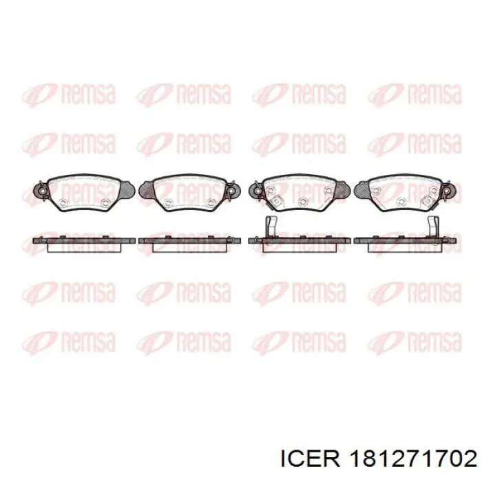 Задні гальмівні колодки Icer 181271702 ціна, від 13.78 USD