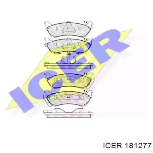 Задні гальмівні колодки 181277 Icer
