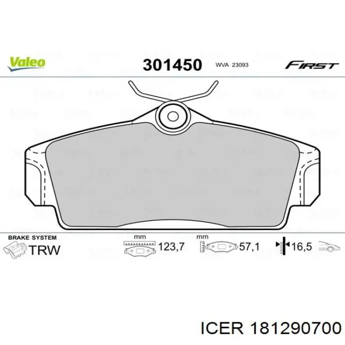Гальмівні колодки Icer 181290700 ціна, від 18.81 USD