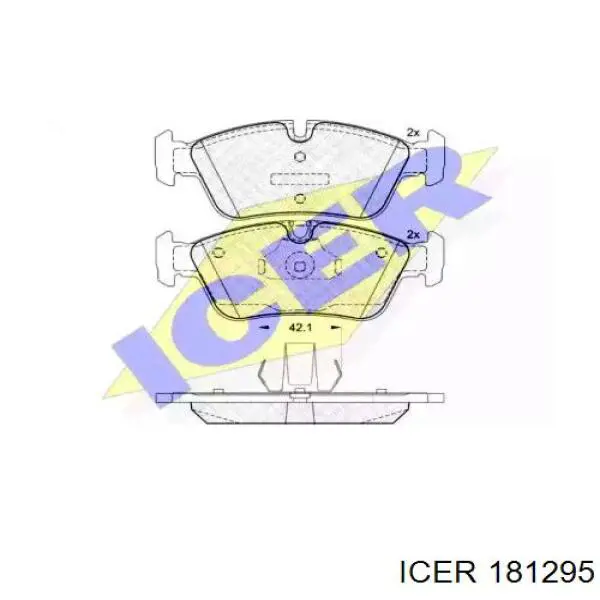 Передні тормозні колодки 181295 Icer