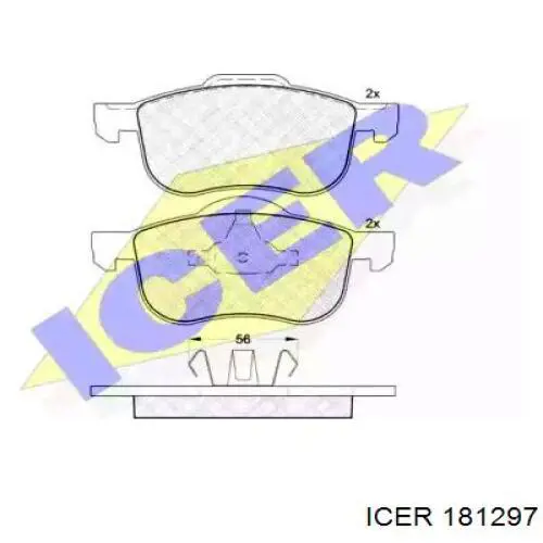 181297 Icer колодки гальмівні передні, дискові