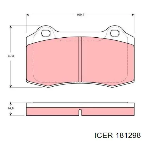 181298 Icer колодки гальмові задні, дискові
