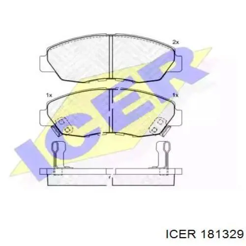 181329 Icer колодки гальмівні передні, дискові
