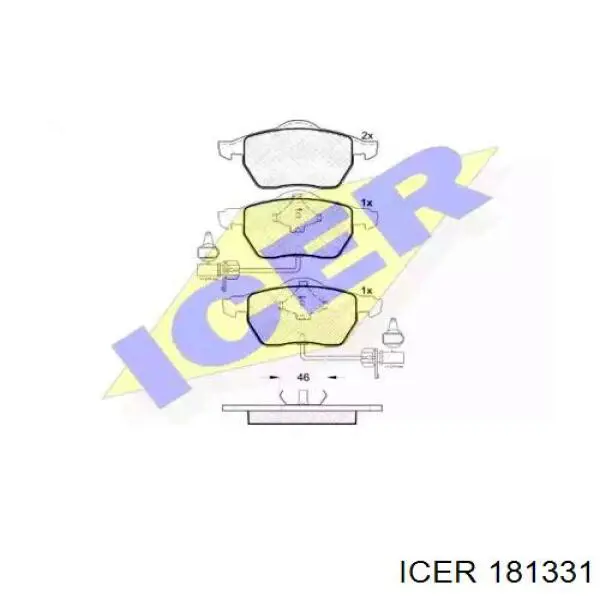 Купити 181331 Icer Колодки гальмівні передні, дискові