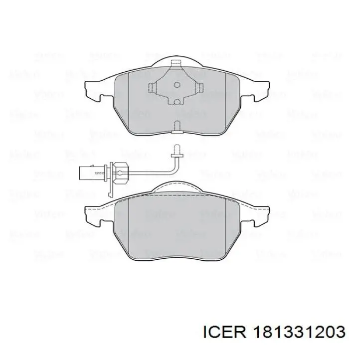 Передні тормозні колодки 181331203 Icer