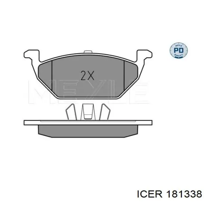 Гальмівні колодки Icer 181338 ціна, від 20.74 USD