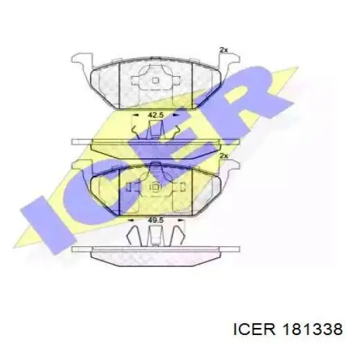 Тормозні колодки Icer 181338