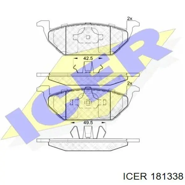 181338 Icer колодки гальмівні передні, дискові