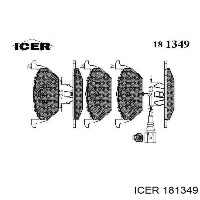 181349 Icer Передні гальмівні колодки
