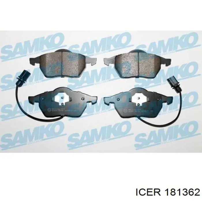 Передні тормозні колодки 181362 Icer