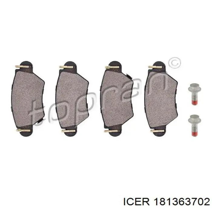 181363702 Icer Передні гальмівні колодки