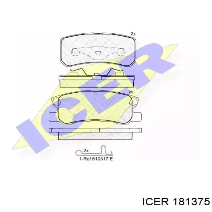 Купити 181375 Icer Задні колодки