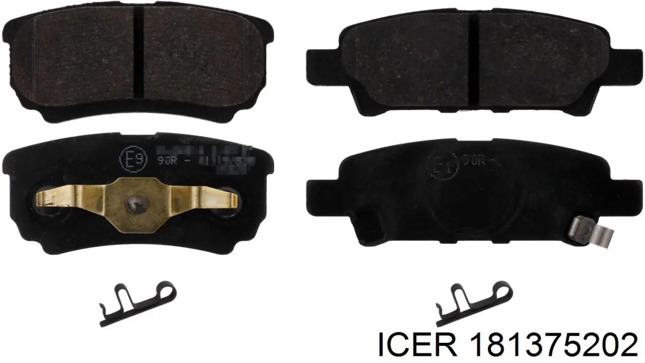 181375202 Icer Колодки гальмівні задні, дискові