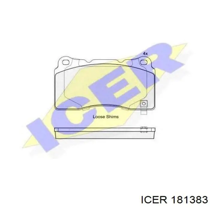 Тормозні колодки Icer 181383