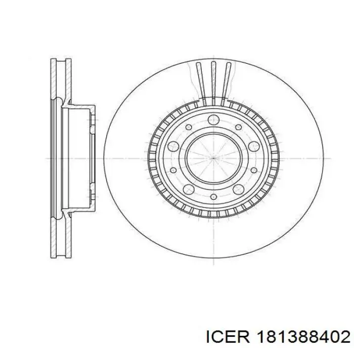 Передні тормозні колодки 181388402 Icer