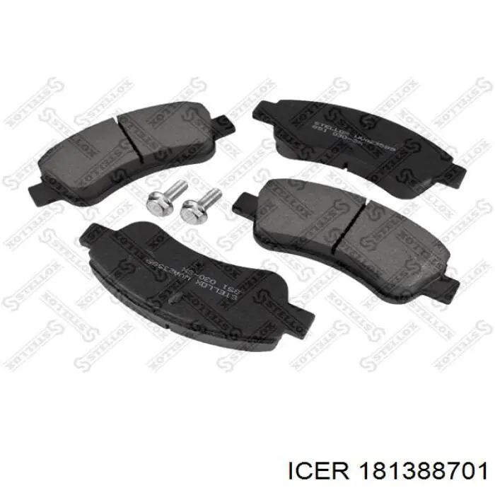 Передні тормозні колодки 181388701 Icer