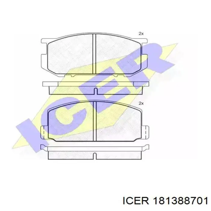 Тормозні колодки Icer 181388701