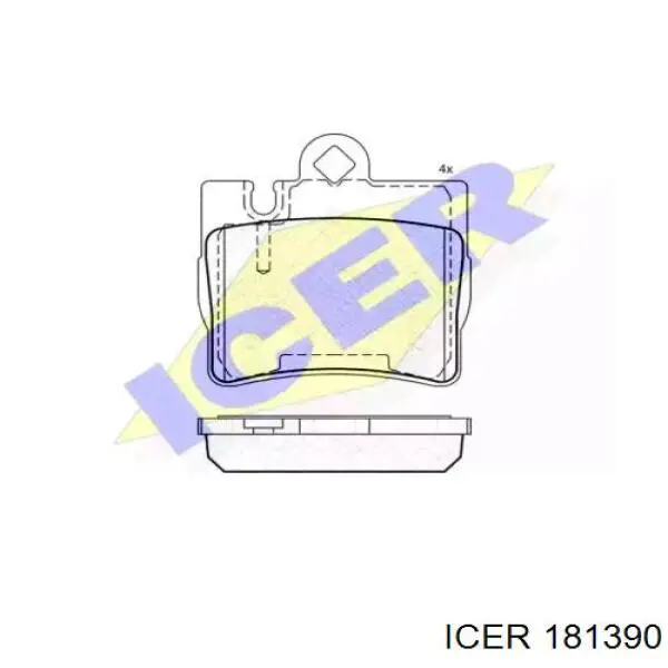 Купити 181390 Icer Задні колодки