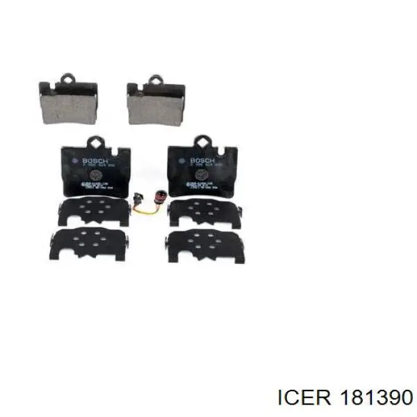 Задні гальмівні колодки 181390 Icer