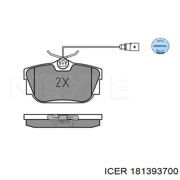 Задні гальмівні колодки Icer 181393700 ціна, від 18.18 USD