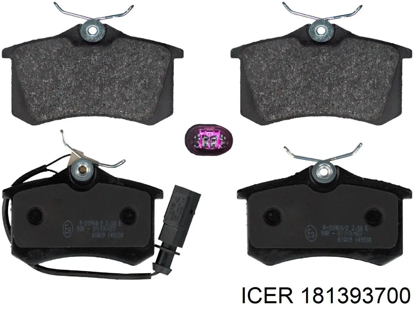 181393700 Icer Колодки гальмівні задні, дискові