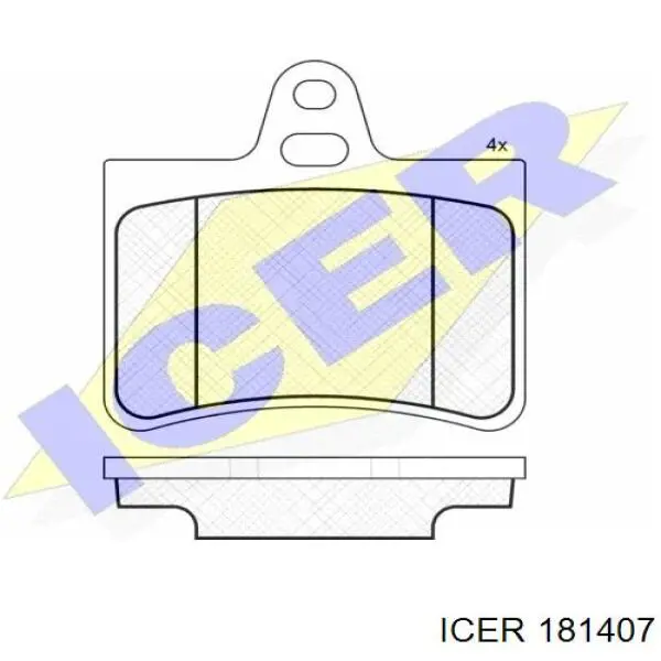 181407 Icer колодки гальмові задні, дискові
