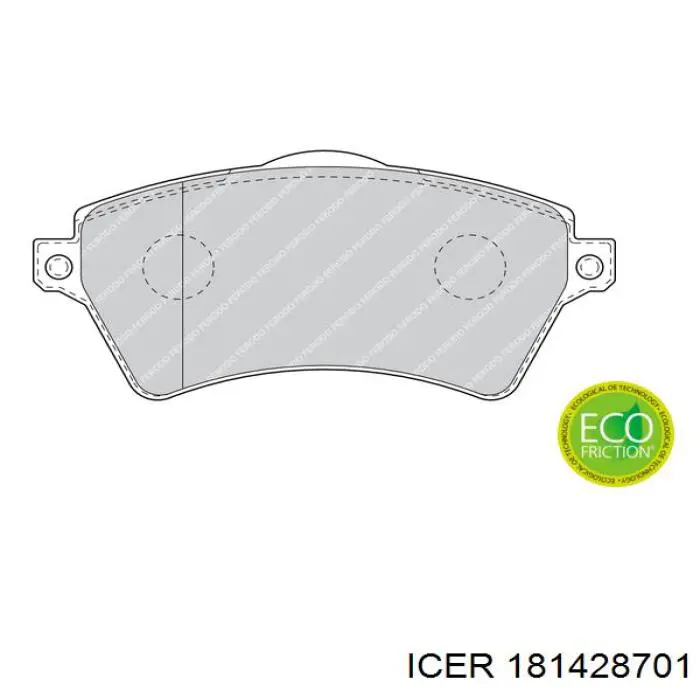 181428701 Icer Передні гальмівні колодки