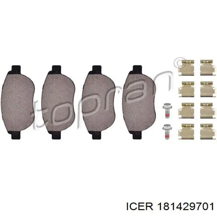 Купити 181429701 Icer Колодки гальмівні передні, дискові