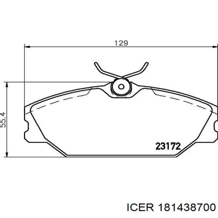 Передні тормозні колодки 181438700 Icer