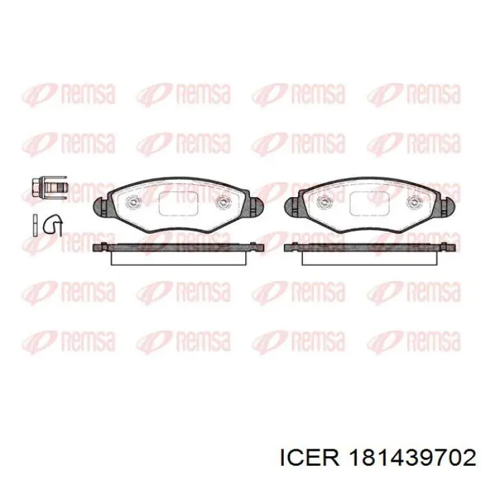 181439702 Icer колодки гальмівні передні, дискові