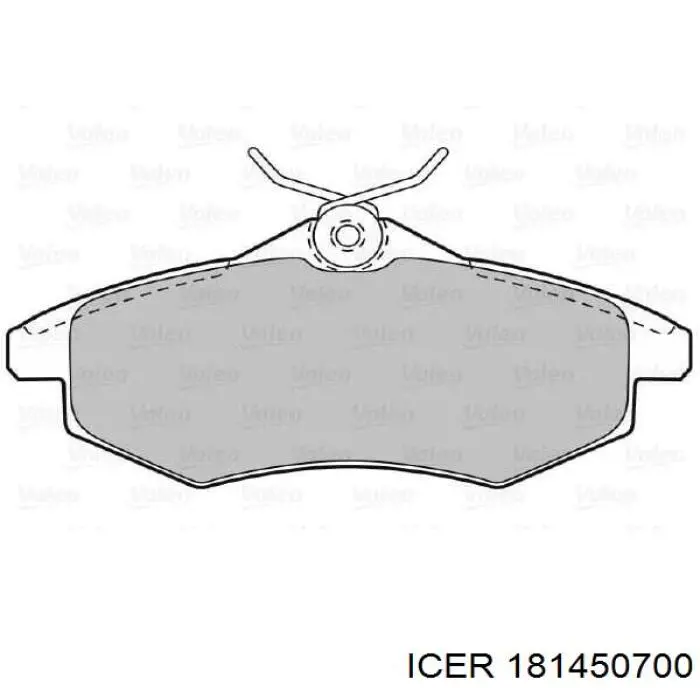 Купити 181450700 Icer Колодки гальмівні передні, дискові