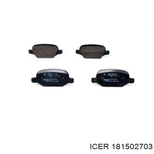 Задні гальмівні колодки Icer 181502703 ціна, від 16.38 USD