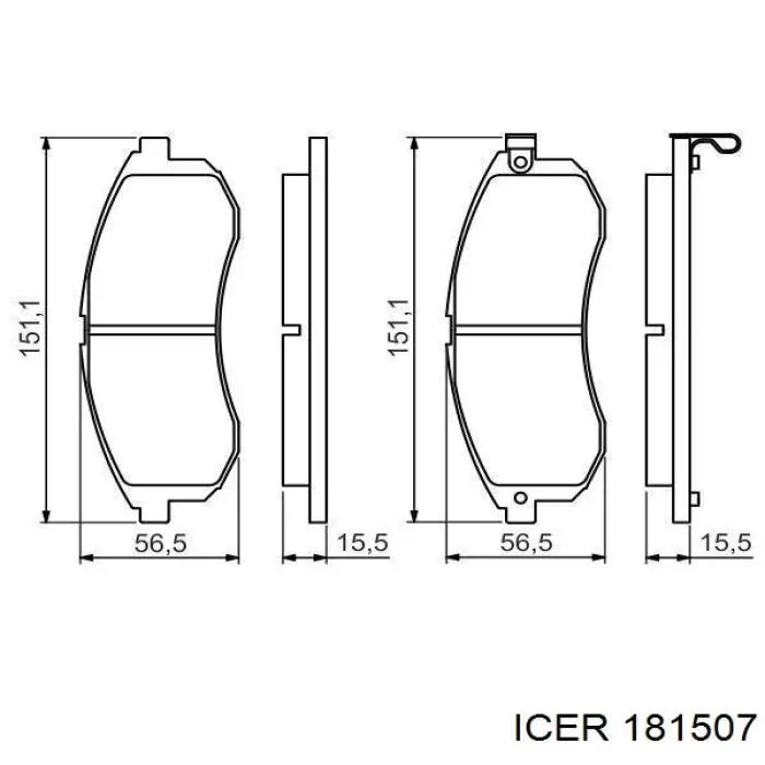 181507 Icer Передні гальмівні колодки
