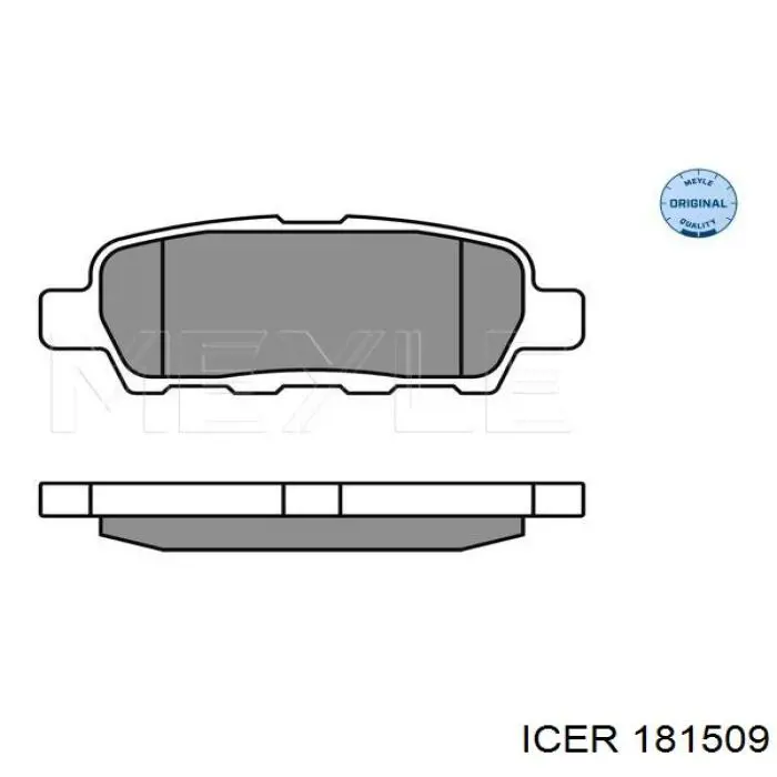 181509 Icer Колодки гальмівні задні, дискові